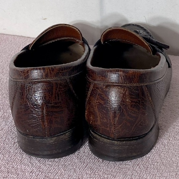 Vintage Dack Brown Antelope Leather Loafers Shoes 8.5 - Picture 4 of 13